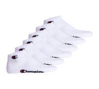 Champion Unisex Socken, 6er Pack - Quarter Socken, Basic, Logo Weiß EU 35-38
