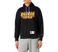 Champion Unisex X Stranger Things Felpa Con Cappuccio Kapuzenpullover, Schwarz (Kk003), XL