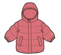 Champion Winterjacke mit Kapuze (kleiner Logo) pink Mädchen/Kleinkinder, Größe 92