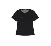 Champion Damen Legacy W-Performance Crewneck Back Cut T-Shirt, Schwarz (Kk001), Small