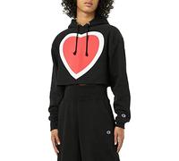 Champion Women's Making The Cut Season 3 Episode 2 Collab Winning Look Rafael's Reverse Weave Cropped Cut-of Hooded Sweatshirt, Black, Medium US