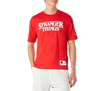 Champion x Stranger Things Unisex-T-Shirt - Erwachsene, Rot (RS033), M