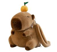 champracer Capybara Plüschtier Rucksack Capybara Rucksack Capybara Kuscheltier Plüsch Rucksack für Erwachsene Wasserschwein Kuscheltier Plüschtier Rucksack Kinder (Orange)