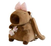 champracer Capybara Plüschtier Rucksack Capybara Rucksack Capybara Kuscheltier Plüsch Rucksack für Erwachsene Wasserschwein Kuscheltier Plüschtier Rucksack Kinder (Rosa Hase)
