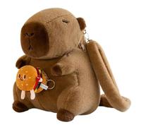 champracer Capybara Plüschtier Rucksack Capybara Rucksack Capybara Kuscheltier Plüsch Rucksack für Erwachsene Wasserschwein Kuscheltier Plüschtier Rucksack Kinder (Hamburger)