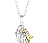 chandelier Accessoires 925 Sterling Silber Umarmung Halskette für Frauen und Männer, umarmte Hundehalskette, Mutter und Kind Umarmung, Umarmung des Wingelflügels Anhänger, zwei Hände Umarmungen und