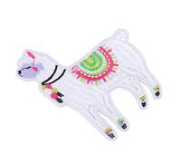 Changor Aufnäher Zum Aufbügeln für, Niedliches Cartoon-Alpaka-Design, DIY-Kleidungsdekoration für Babypartys, 6 Stück, Bestickte Baumwolle, 7,9 X 9,4 Cm