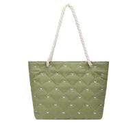 CHANGYUE Damen-Handtasche mit gesteppter Schleife und Diamantgitter | Autumn Winter Quilted Bow Diamond Lattice Handbag, Large Capacity, Fashion Shoulder Bag, Lightweight, Padded Shopping Tote,