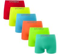 Channo Herren Nahtlosen Nylon Boxershorts: Weich Elastisch und Bequem - Uomo Kollektion (Packung mit 6 bunt M)