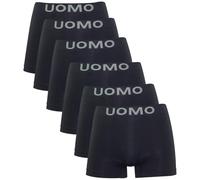 Channo Herren Nahtlosen Nylon Boxershorts: Weich Elastisch und Bequem - Uomo Kollektion (Packung mit 6 Schwarz S)