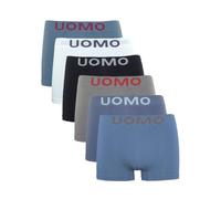 Channo Herren Nahtlosen Nylon Boxershorts: Weich und Bequem - Packung mit 6, Mehrfarbig E, 4XL