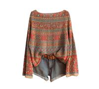 Chanpning Damen Pullover Elegant Merinowolle Strickpullover Locker Rundhals/v-Ausschnitt Longshirt Weich Knit Sweater Warm Winterpullover Autumn Winter Kaschmir Cashmere Wollpullover