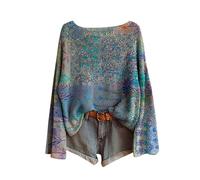 Chanpning Damen Pullover Elegant Merinowolle Strickpullover Locker Rundhals/v-Ausschnitt Longshirt Weich Knit Sweater Warm Winterpullover Autumn Winter Kaschmir Cashmere Wollpullover