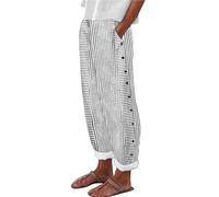 Chanpning Hose Damen Sommer Elegant Freizeithose Schlupfhose Stoffhose Damen Elegant Leichte Mit Taschen Dünn Yogahose Sommerhosen Damen Boho Clothes with Pockets Sommerhosen Damen Leicht Und Luftig