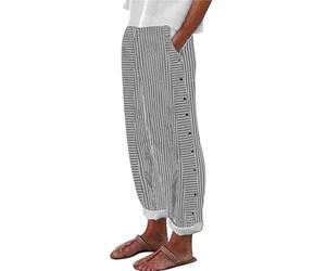 Chanpning Hose Damen Sommer Kurz Leicht Lang Stoffhose Damenhosen Elegant Sommer Hose Schlupfhose Damenhose Straight Bein Hose Flower Freizeithose Damen Pumphose
