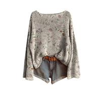 Chanpning Pullover Damen Elegant Merinowolle Strickpullover Rundhals/v-Ausschnitt Dünne Langarm Pulli Gestrickter Sweater Warm Winterpullover Autumn Winter Cashmerepullover Wollpullover