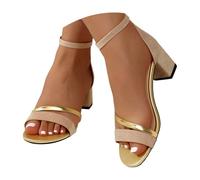 Chanpning Sandalen Damen High Heels Sexy Brautschuhe Schuhe Sommer Elegant Sandaletten Stiletto Absatz Offene Zehe Sandalen Elegant Hochzeit Abend Party Braut Schuhe