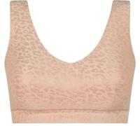 Chantelle Weicher, dehnbarer, gepolsterter V-Ausschnitt BH, Leoparden-Schimmer, XL/XXL