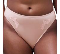 Chantelle Damen Hedona Slip Unterhosen | Blickdicht Florale Stickerei-Motiv im Vorderbereich Baumwoll-Zwickel