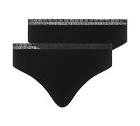 Chantelle Damen Slip 2er Pack - Cozy Chic, unsichtbar, atmungsaktiv Schwarz L