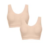 Chantelle Damen Softstretch Gepolsterter Bralette mit V-Ausschnitt BH, Undurchsichtige, Ultra Nude (2er-Pack), M/L