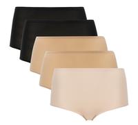 Chantelle Damen Taillen-Slip 5er Pack - SoftStretch, nahtlos, Baumwolle, Einheitsgröße Schwarz/Nude/Creme 36-44