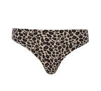 Chantelle Damen Tanga - String, SoftStretch, nahtlos, unsichtbar, Einheitsgröße 36-44, Muster Schwarz/Nude One Size