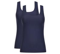 Chantelle Damen Top 2er Pack - Unterhemd, SoftStretch, nahtlos, Einheitsgröße 34-44 One size Blau