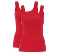 Chantelle Damen Top 2er Pack - Unterhemd, SoftStretch, nahtlos, Einheitsgröße 34-44 Rot / One Size One size Rot