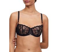Balconette-BH CHANTELLE "FLEURS", Damen, Gr. 75, Cup B, schwarz, Obermaterial: 51% Polyamid, 28% Polyester, 21% Elasthan, BHs Balconette-BH, mit floraler Stickerei (26962240-75) schwarz