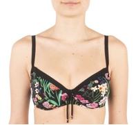 Chantelle Flowers Underwire Bikini Bra Schwarz geblümt E 80 Damen
