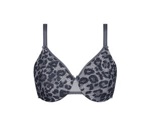 Chantelle Lingerie - C Magnifique Sehr bedeckender gemoldeter BH grey leopard - Gr. - 75 E
