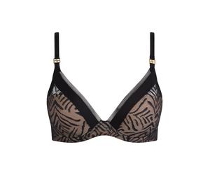 Chantelle Lingerie - Graphic Allure Tiefausgeschnittener T-Shirt BH schwarz - Gr. - 80 B