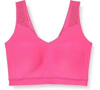 Chantelle SOFTSTRETCH, Bustier Mit Soft Cups, V-Ausschnitt mit Spitzenrücken, Unnsichtbare Unterwäsche für Damen, XL/2XL, Rose Pitaya