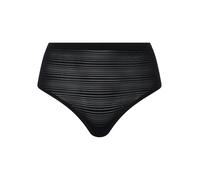 Chantelle Soft Stretch Stripes High Waist Tanga, schwarz, One Size, Schwarz, Einheitsgröße