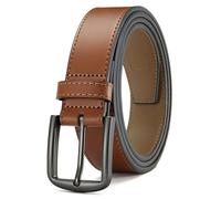 CHAOREN Ledergürtel Herren, Gürtel Herren Leder 35mm für Lässige Jeans | Solide Zinklegier Schnalle, Hochwertiger Leder, Lässiger Jeansgürtel, Geschenkbox, Klassischer Hosengürtel, Freizeit Alltag