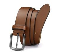 CHAOREN Ledergürtel Herren, Herren Gürtel Leder Schwarz 35mm für Jeans | Solide Zinklegier Schnalle, Hochwertiger Leder, Lässiger Jeansgürtel, Geschenkbox, Klassischer Hosengürtel, Freizeit Alltag