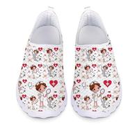 chaqlin Nette Krankenschwester Laufschuhe for Damen Herren Mesh Slip On Sneakers,Krankenschwester Schuhe Freizeitschuhe Outdoor Sportschuhe Atmungsaktiv Freizeitschuhe,Größe 42 EU