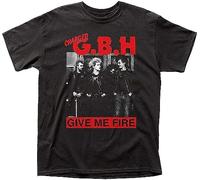 Charged Gbh Give Me Fire T Shirt Mens Rock N Roll Music Band Tee Black T-Shirts & Hemden(Large)