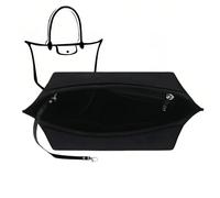 Charinor Premium Taschen Organizer für Longchamp, Taschenorganizer M aus Filz mit Schlüsselkette(SchwarzM)