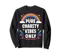 Charity Vibes Only Cute Retro Girls Charity Name Sweatshirt