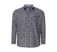 Charles Colby Comfort Fit Hemd dunkelblau, Gemustert