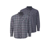 Charles Colby Doppelpack Hemd DUKE KIPPLE, blau, XXL (45/46) dunkelblau