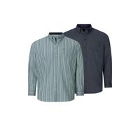 Charles Colby Comfort Fit Hemd grün, Gestreift