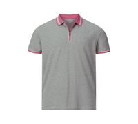 Poloshirt CHARLES COLBY "Poloshirt EARL PAT", Herren, Gr. 7XL, grau (hellgrau melange), Obermaterial: 90% Baumwolle CO. 10% Viskose CV., comfort fit normal, ohne Ausschnitt, Kurzarm, Shirts (51861408-