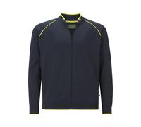 Charles Colby Comfort Fit Strickjacke dunkelblau, Einfarbig