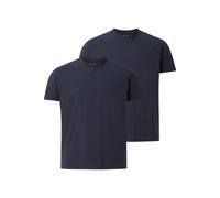 Charles Colby Comfort Fit T-Shirt Rundhals Doppelpack dunkelblau, Einfarbig