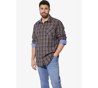 Charles Colby Comfort Fit Hemd dunkelrot, Kariert