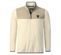 Fleecepullover CHARLES COLBY "Fleece-Sweatshirt DUKE DILLEN", Herren, Gr. XXL, weiß (wollweiß), Obermaterial: 100% Polyester COOLMAX PES(Coolmax)., Sweatjacken Fleecepullover (84133059-XXL) wollweiß