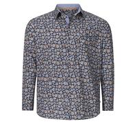 Charles Colby Comfort Fit Hemd dunkelblau, Gemustert